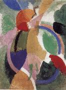 Delaunay, Robert The Fem holding parasol painting